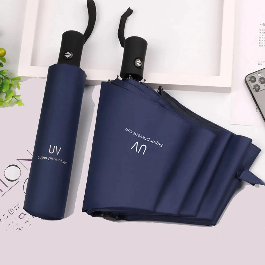 8-Rib Automatic folding Umbrella - Compact, lightweight, durable, UV protection - rain and sun umbrella, automatic sunshade cmc