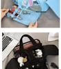 Large Capacity Travel Tote: Women's Portable Makeup & Skincare Organizer with Compartments