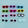 42mm Kawaii Resin Cabochon Heart Sunglasses Shape Flatback Button Patch Sticker Hair Jewelry DIY Material