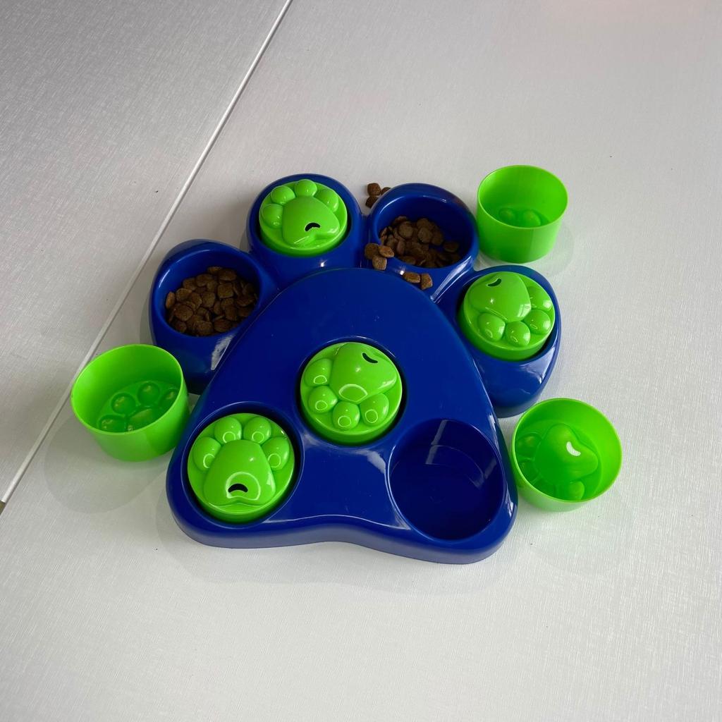 Dog Puzzle Treat Dispenser Toy Interactive Slow Feeder Bowl Anti-Choke Food Puzzle Toy Foraging Snuffle Feeder for IQ Training