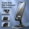 Multifunctional Metal Live Stream Desktop Stand, Universal Telescopic Lazy Holder For Phone & Tablet, Black Counter-Slip Rotatable