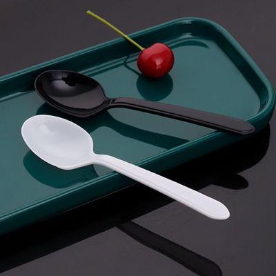Cucchiaio di Plastica Monouso Avvolto Singolarmente con Manico Lungo per Zuppa, Dessert e Macedonia