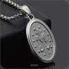 ZIYMU Virgin Mary Miraculous Medal Pendant Necklace with Venetian Chain, 50cm, Silver, Men's, Zm-p-051
