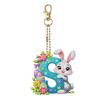Easter Diamond Art Keychain Ornaments Double Sided Diamond Painting Keychain Kits 5D Diamond Art Keychain for Beginners