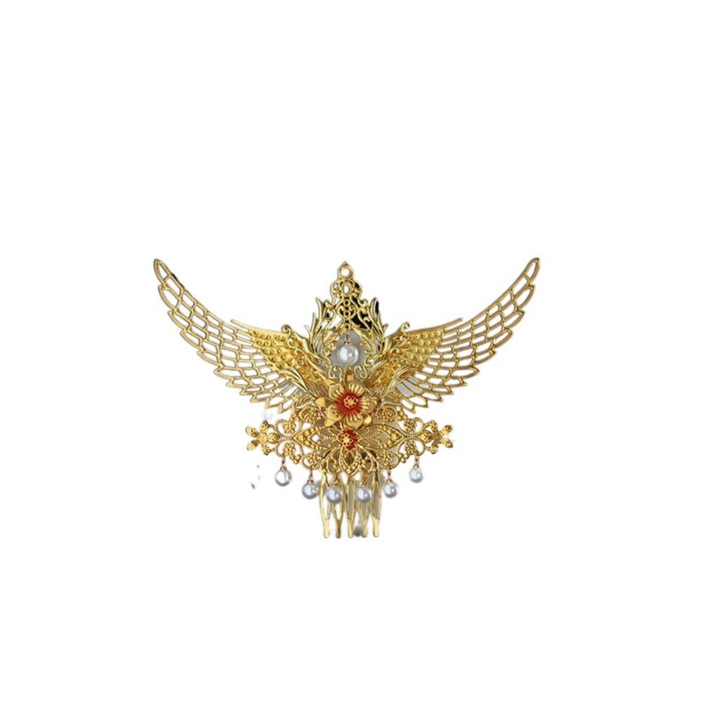 Gold Chinese Style Hairpin Floral Women Hair Stick Hair Accessories Hanfu Hair Comb Girl