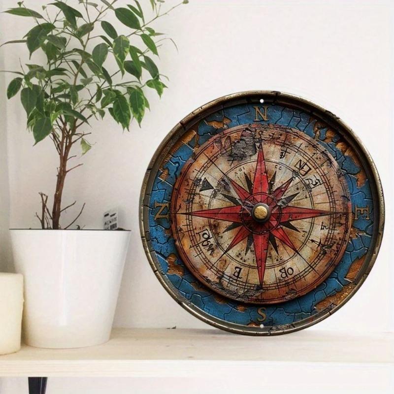 Hexenbesen Halloween Schild, Runde Aluminium Wandplakette 20x20cm