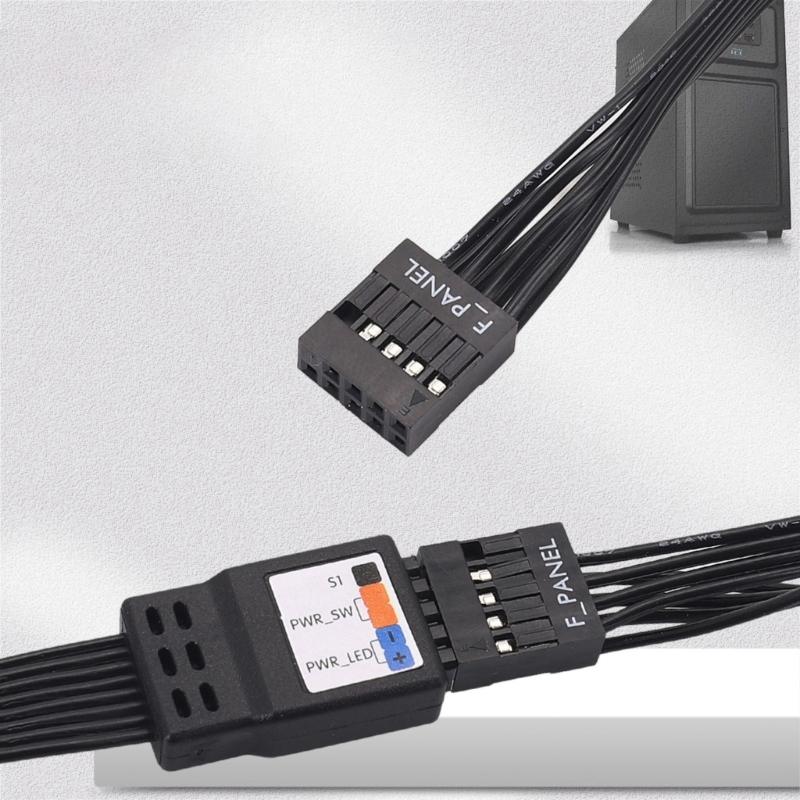 Computer Case Front Panel Connector Cable With Clear Marking For Power Switches HDD LED And Reset Button