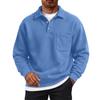 Sudadera de Manga Larga para Hombre con Forro, Cuello y Bolsillos para Otoño Invierno
