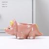 Succulent Planter Pot 15*6cm Cartoon Creative Mini Garden Decoration Planters Pot With Drain Holes Dinosaur Shaped Cartoon Cute