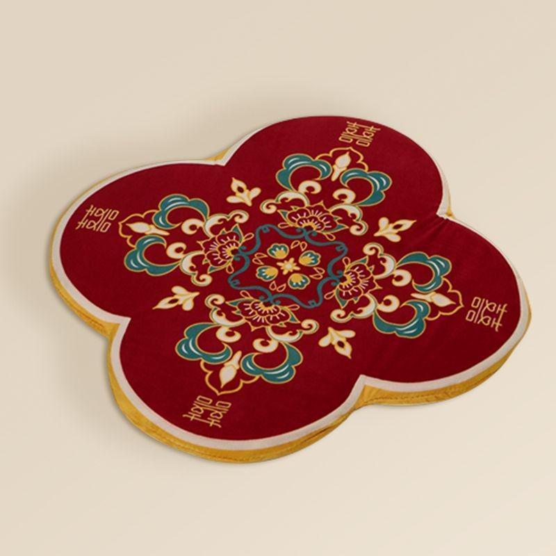 

Красные свадебные коленные подушки для чайной церемонии и смены адреса невесты - Полный хлопковый набор.