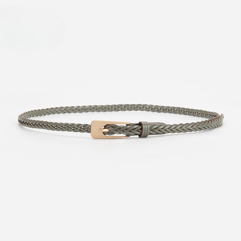 Twill Woven Belt for Women Ins Style Pin Buckle Skirt Trousers Belt Versatile Decorative Waist Rope for Women