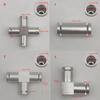 Heat Resistant Aluminum Water Pipe Adapters Coffee Machines I L T Shaped Boiler Hose Fittings Set