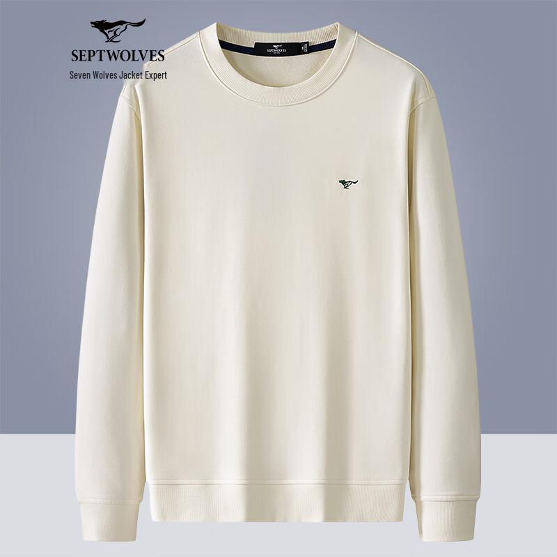 

Septwolves Men s Embroidered Wolf Logo Crew Neck Sweatshirt 3XL (185)