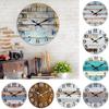 Wooden Wall Clock Number Wall Clock Vintage Rustic Wood Wall Clock Silent Non Ticking Analog Timepiece for Room Bedroom Decor
