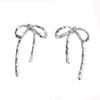 Gold/Silver Color Earrings for Women Bow Stud Nail Earring Fashion Cute Jewelry Piercing Ear Accessories