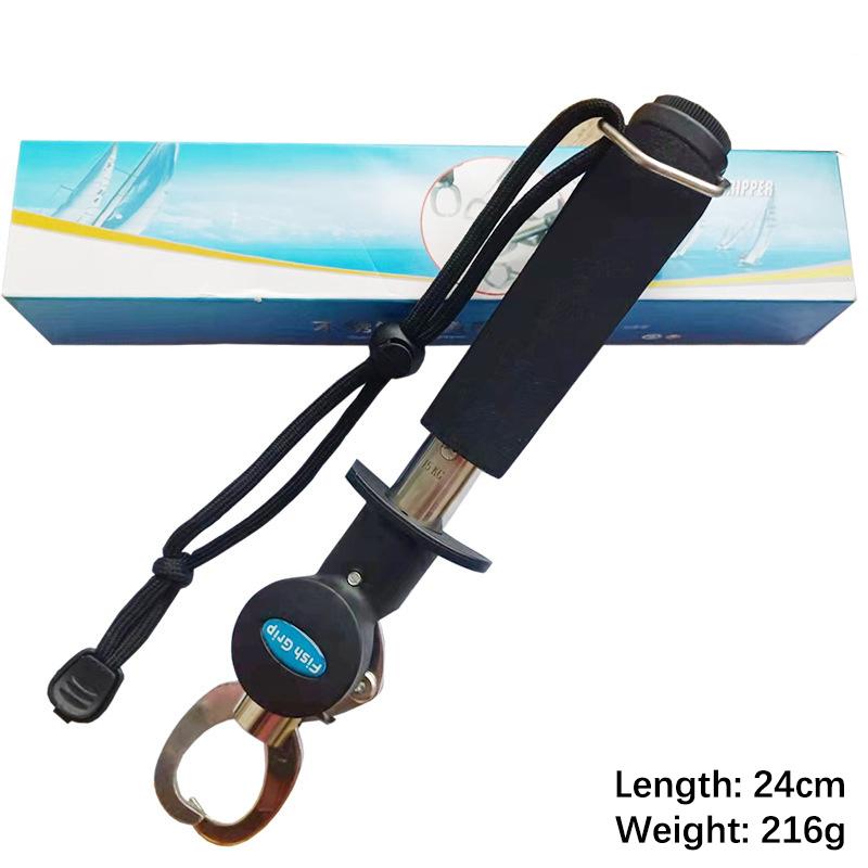 Anti-Rust Fishing Lip Gripper Clamp with Weight Scale Fish Grabber Tool for Beginner Enthusiasts