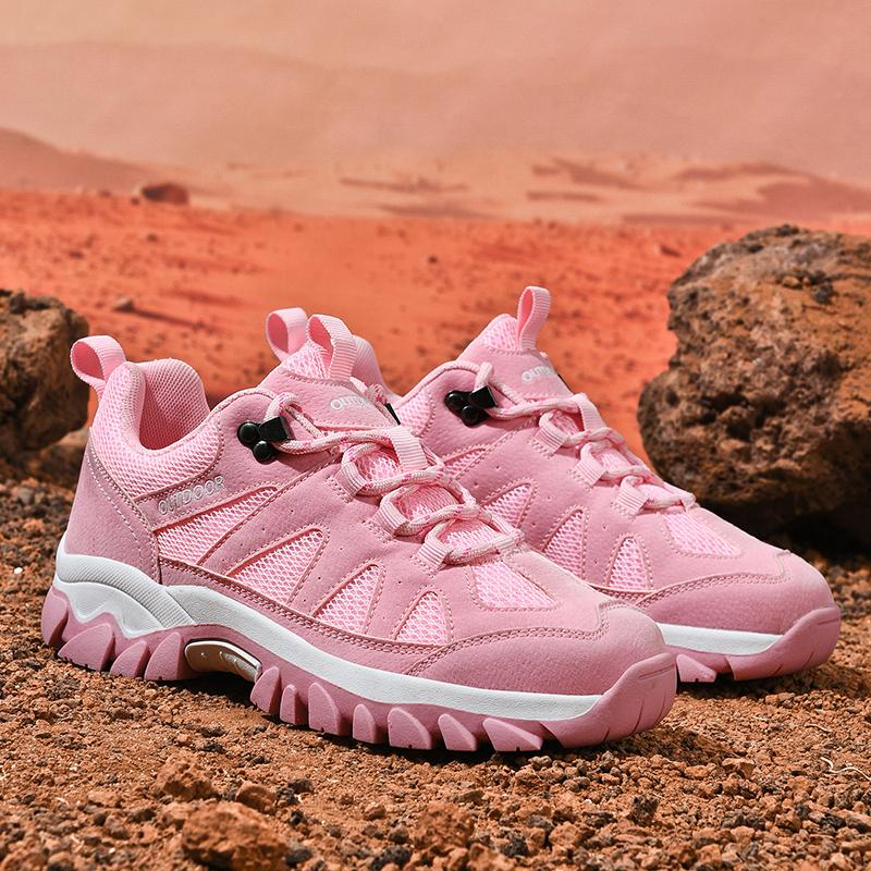 

Уличная обувь для хайкинга, обувь для пар, мужская обувь, дышащая и легкая обувь для бега по пересеченной местности, спортивная обувь, обувь для хайкинга, повседневная обувь 36 розовый
