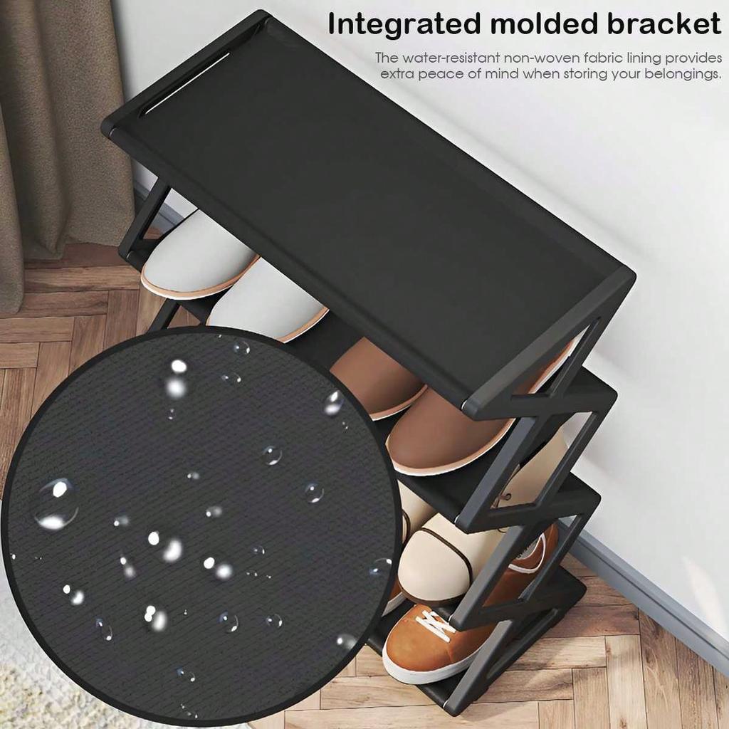 Dieses vierstöckige, verdickte, zusammenklappbare, verstellbare Schuhregal spart Platz und ist ideal für Eingangsbereiche, Schränke und Flure.