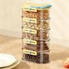 Stackable Spice Storage Box Moisture Proof Large Capacity Timed Seasoning Jar Snap-on Lid Plastic Sealed Storage Container
