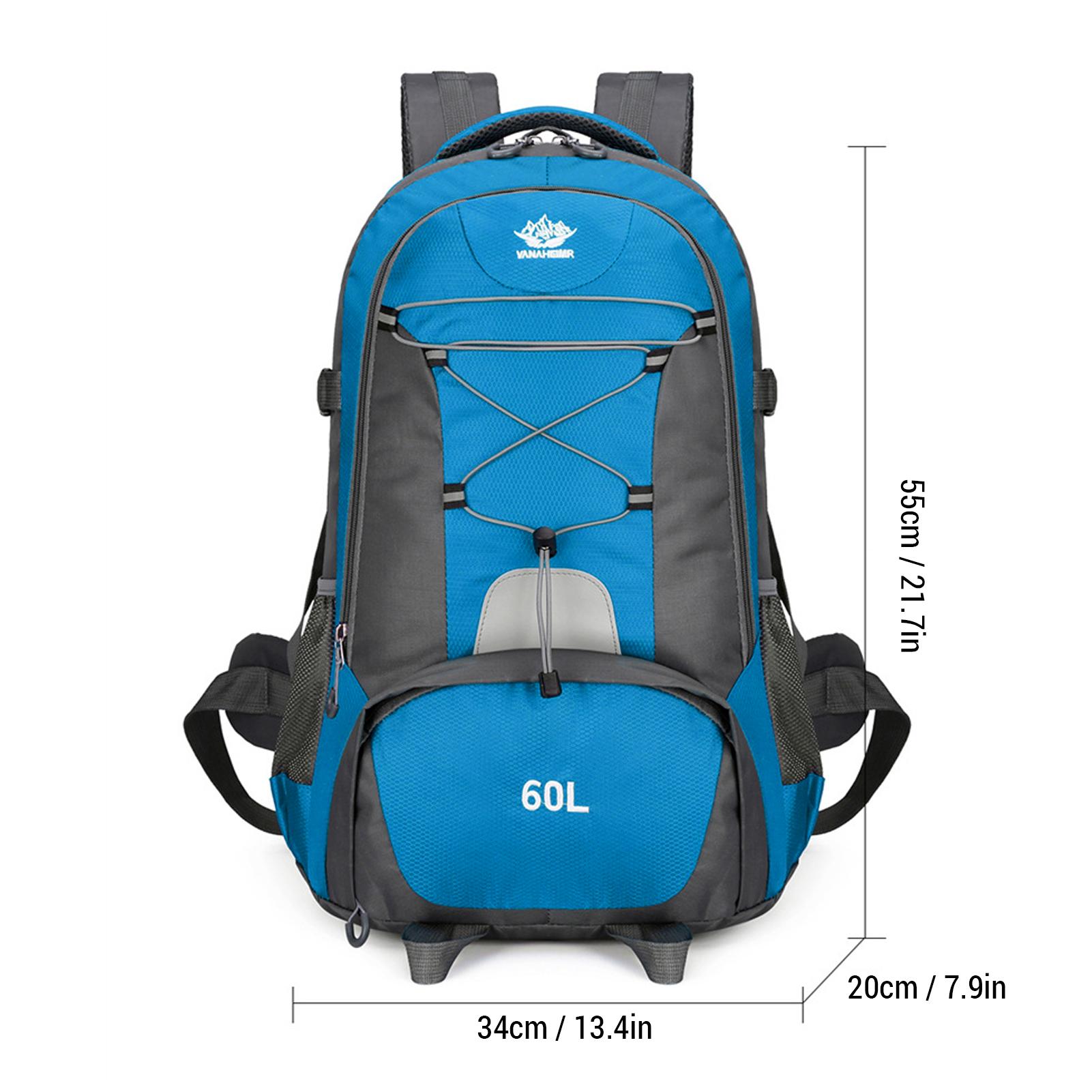 60л походный рюкзак дорожный рюкзак с защитой от брызг многофункциональное хранилище — фото 8