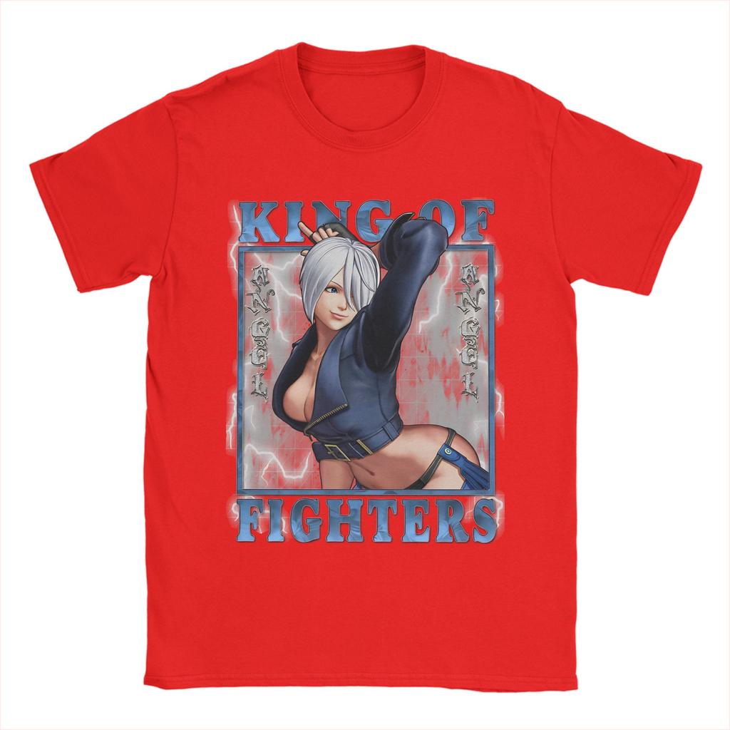 King of Fighters XV Angel T Shirts Unisex's Pure Cotton Vintage T-Shirt Round Collar Tees Short Sleeve Clothes Birthday Gift