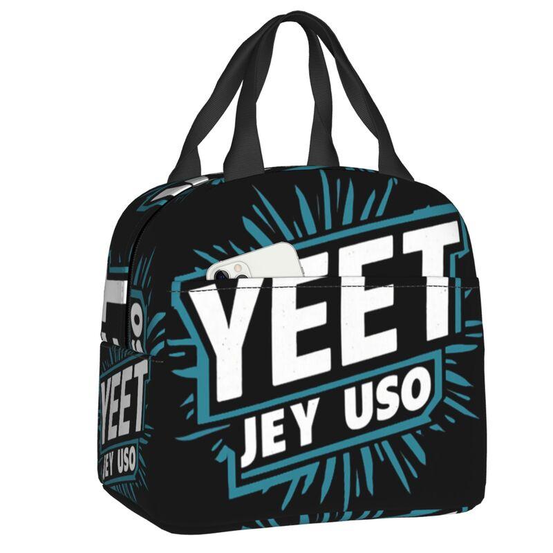 Custom Jey Uso Yeet Lunch Bag Men Women Cooler Warm Insulated Lunch Boxes for Student School