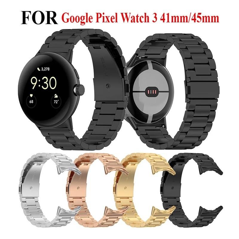 Edelstahlarmband für Google Pixel Watch 3 41mm 45mm Metall Verstellbar Lückenloses Uhrenarmband