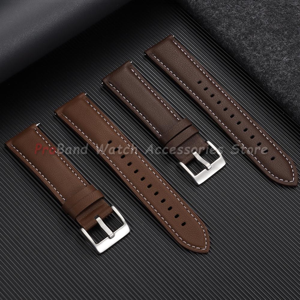 Universal Calfskin Band 18mm 20mm 22mm Watchband Soft Genuine Leather Watch Straps Men Women Business Bracelet Watch Accessories