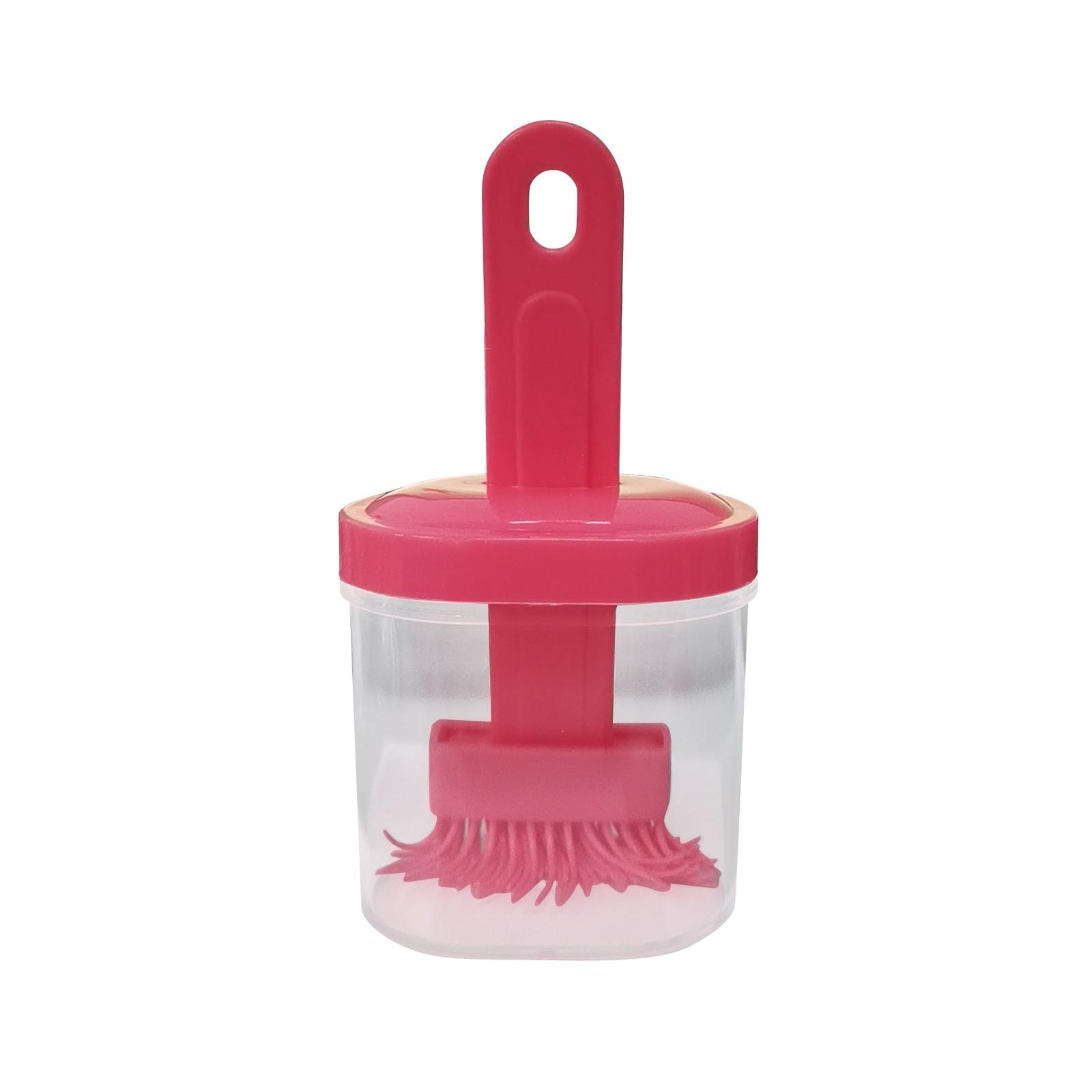 

Щітка для млинців з олією для їжі Щітка з м’якою щетиною Щітка для барбекю з основою рожевий