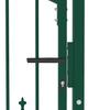 Vidaxl Garden Gate With Spikes, Steel, 100X100 Cm, Green