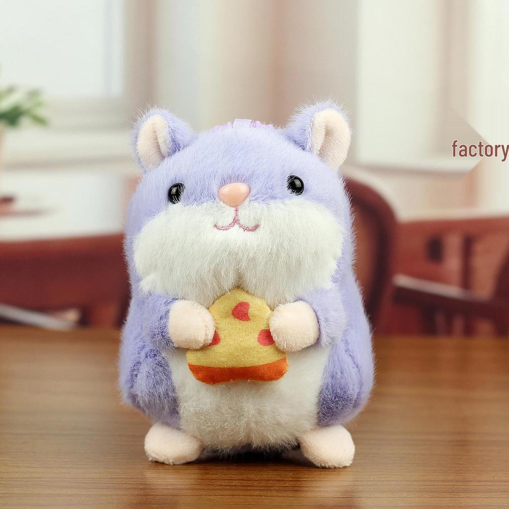 Roztomilý kreslený křeček s plyšovou klíčenkou a přívěskem na tašku pro arkádové drápové automaty