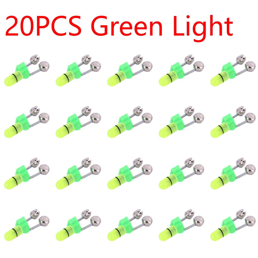 Bite Alarm Night LED Light with Twin Bells Bite Alarm Finder Lamp Fishing Bait Alarm Tackle Sea Fishing Practical Tools