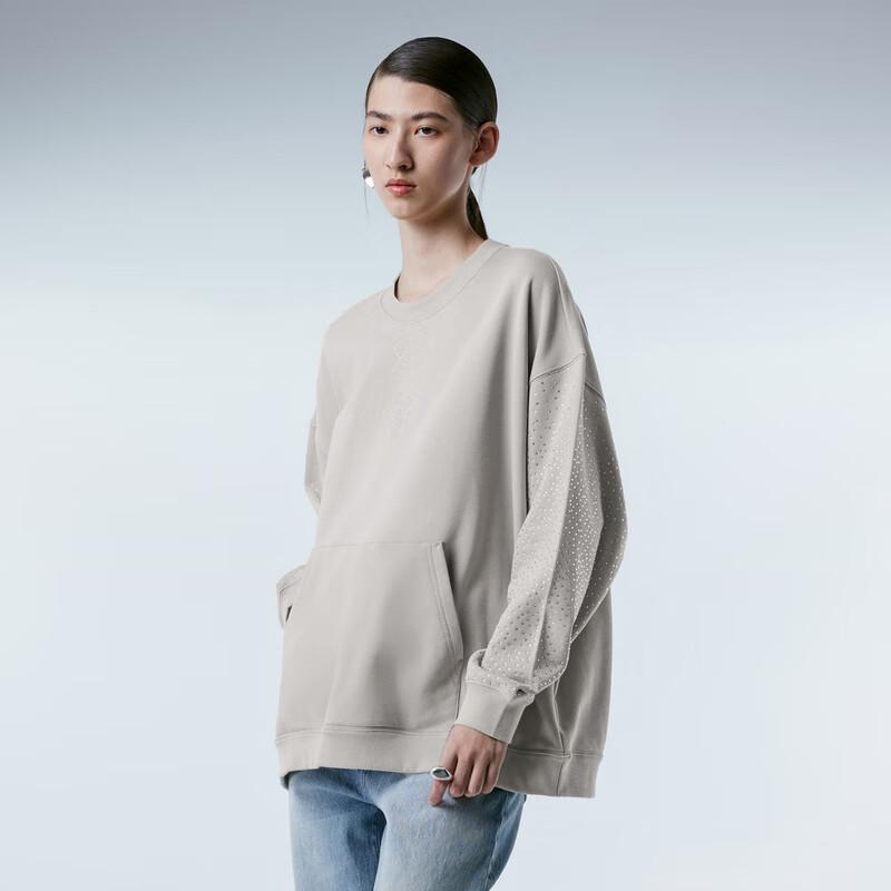 

JNBY Коллекция Весна 2024 Свитшот свободного кроя со стразами XS