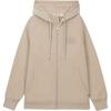 Levis Simple Comfortable Versatile Loose Hooded Drawstring Long Sleeve Sweatshirt Women Sweatshirt Oatmeal 0016N-0000