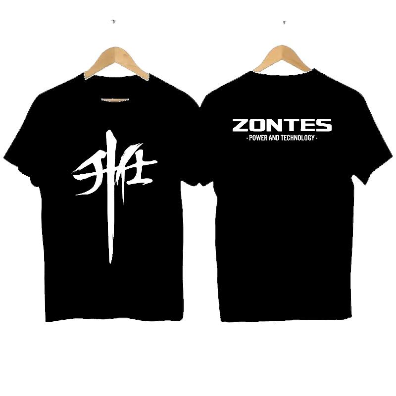 2024 for Zontes G1 125 ZT125 G1 ZT125U ZT 125 U ZX New Combed Cotton Short Sleeve T-shirt Men's Round Neck Printed Logo T-shirt