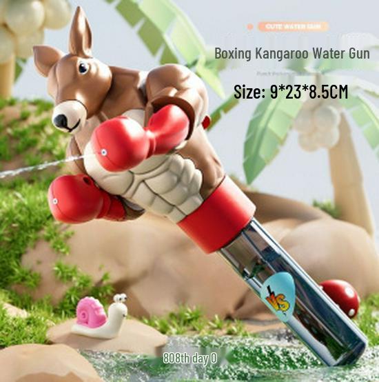 Cartoon Kangaroo Water Gun: Cute Long-Range Handheld Squirt Toy for Kids