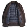 Double-sided Cashmere Coat for Men, Mid-length, Middle-aged, Casual Woolen Woolen Suit, Removable Down Liner Jacket