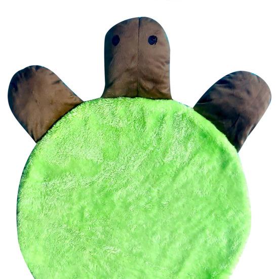 Kaplumbağa Şeklinde Evcil Hayvan Matı Peluş Sevimli Evcil Hayvan Yatağı Matı Çift Taraflı Zemin Temizleme Pedi Makinede Yıkanabilir Yeniden Kullanılabilir Mat Zemin Kanepe Sandalye Kafes İçin