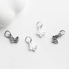 S925 Silver Butterfly Pendant Handwoven Rope Bracelet Necklace DIY Accessory