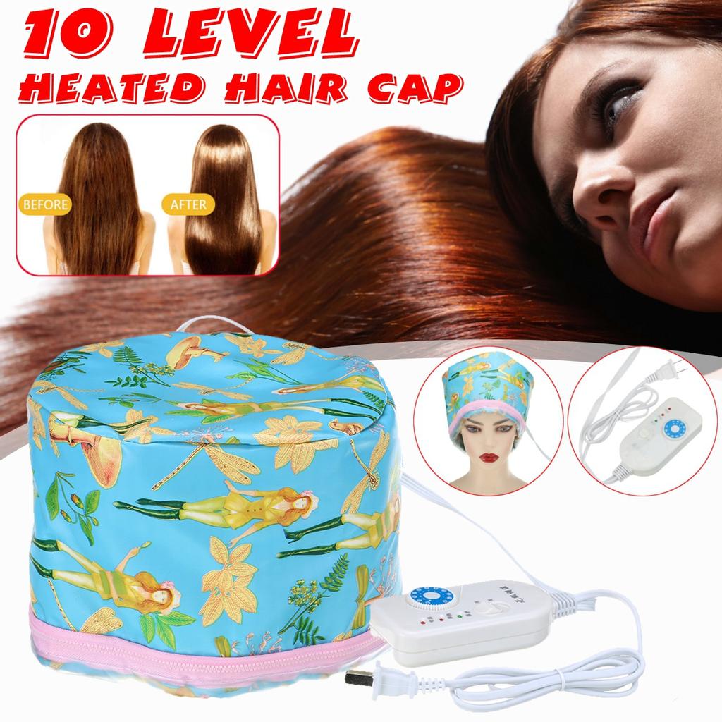Buy 10 Level Heating Steam Electric Hair Cap Steamer Hat Styling Beauty