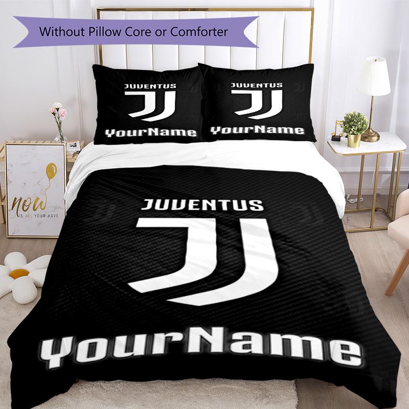 Juventus Customize Your Name Bedding Set Breathable Duvet Cover with Pillowcases Home Decoration Birthday Gift