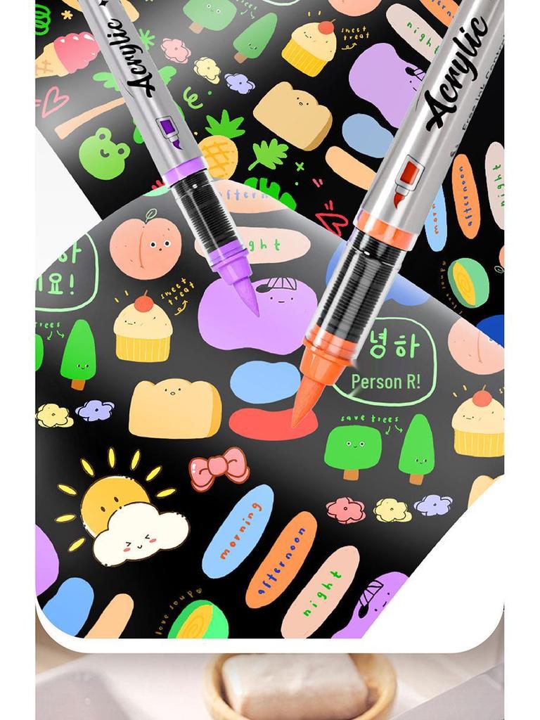 Zhi Jin Liquid Acrylic Marker - Soft Tip, Opaque Watercolor Pen for DIY Graffiti & Elementary School Art.