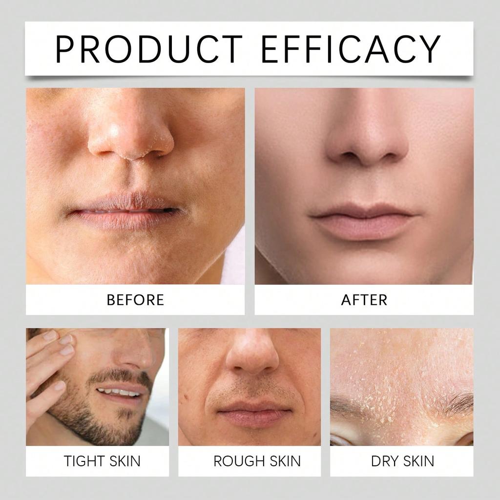 1pc Men's Hyaluronic Acid Moisturizing Cream, Relieves Dry And Rough Skin, Long-Lasting Moisturizing