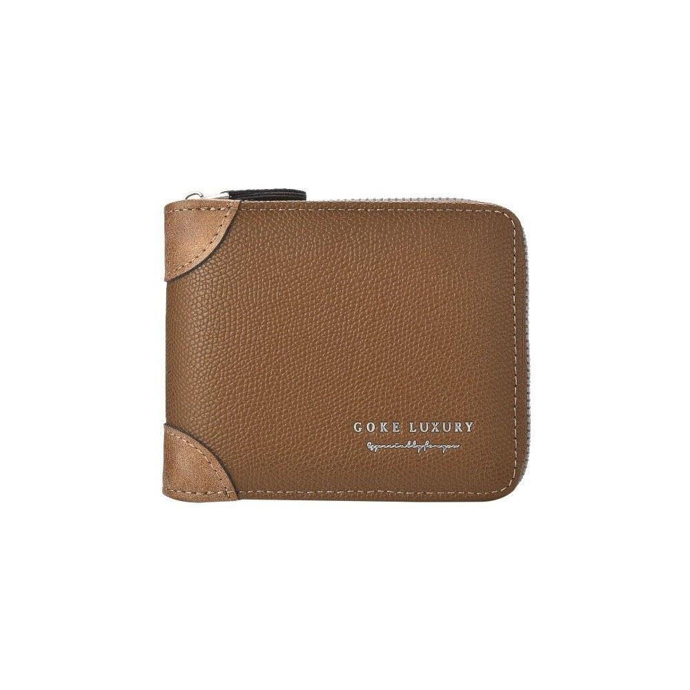 Solid Color Men's Wallet PU Leather Coin Purse Card Bag Business Card Holder  Daily