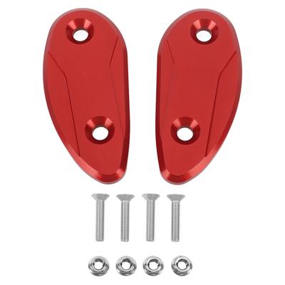 2PCS Motorcycle Rear Mirror Hole Cover Aluminium Alloy Mirror Block Off Base Plates Fit for