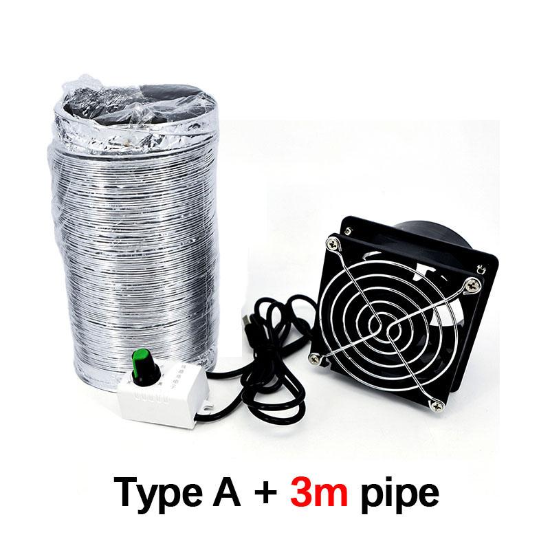 2types DC 5V USB Adjustable Speed Solder Absorber Fume Extractor Fan 1m 3m Pipe Duct Exhuast 1 2 Way Ventilation Fan