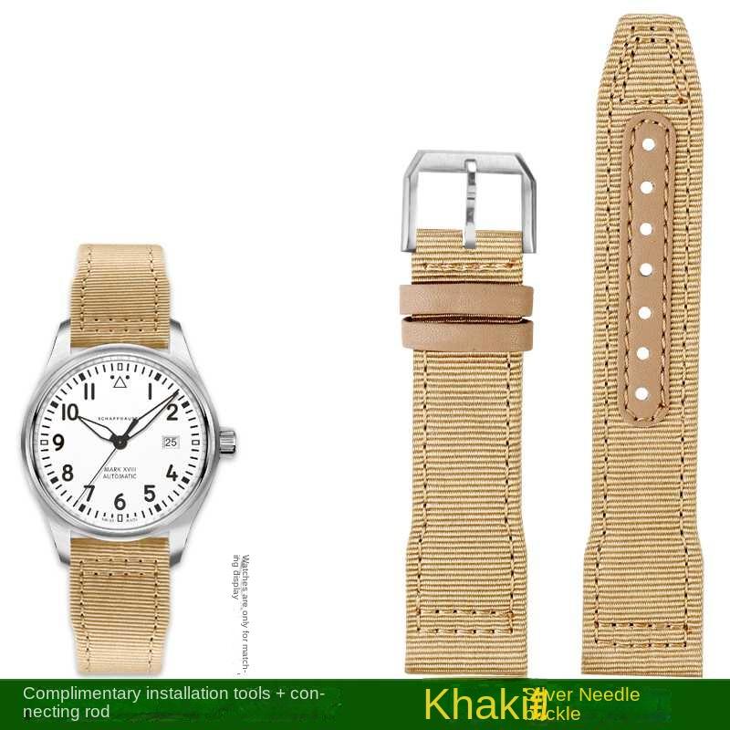 Bracelet de montre en nylon 20 mm 21 mm 22 mm pour IWC Universal Pilot Mark 18 Spitfire Fighter Série Portugal Bracelet de montre en toile