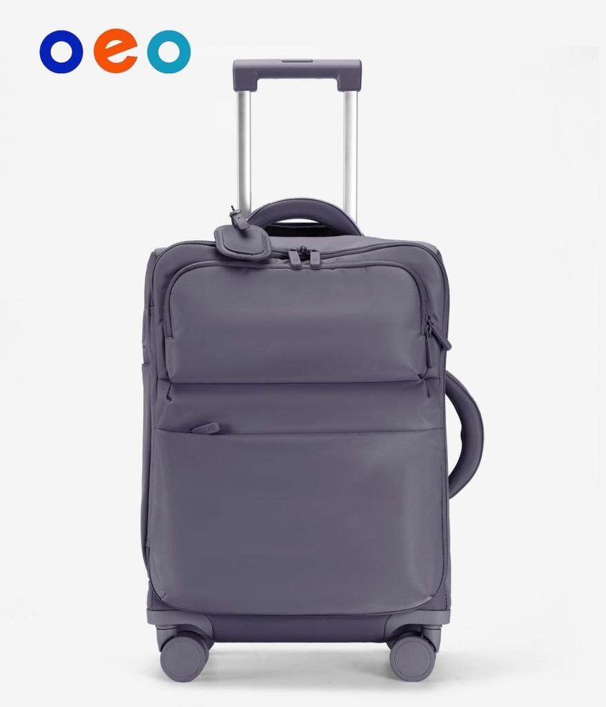 2025 Women's Ultra-Light Carry-On Luggage: 20-inch Fabric Suitcase with Lock, 24-inch Option Available.