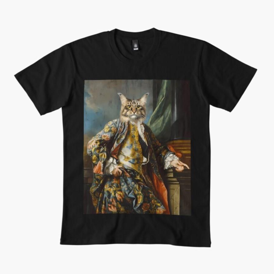 

Funny Cat Reading Renaissance Painting Meme T-shirt For Men Women 100% Cotton T Shirts Short Sleeve Tops 0320-4 - Men s Summe... S разноцветный