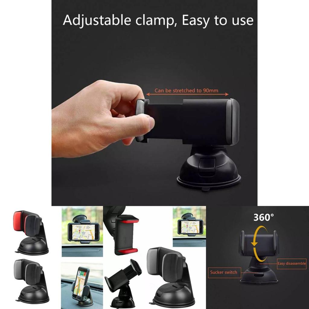 Universelle Autohalterung für Handy mit Saugnapf und 360 Grad drehbarem Gel-Fuß zur Navigation